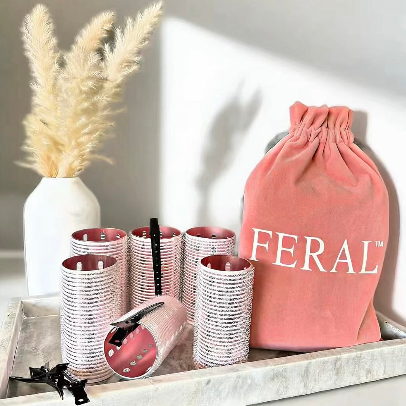 FERAL Luxury Metal-Core Rollers — (9 Rollers)