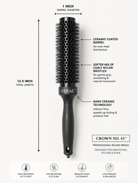 FERAL Crown Brush — No. 43