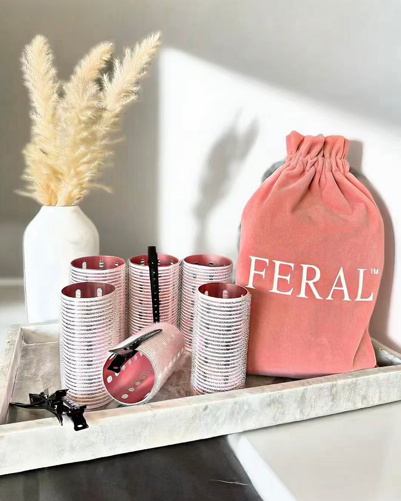 FERAL Luxury Metal-Core Rollers — Crown & Fringe Kit
